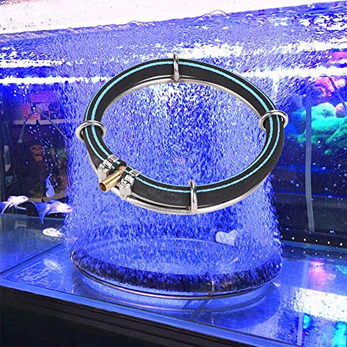 Yutiny Aquarium Air Bubble Diffuser Ring Round Fish Pond Oxygenation Aerator Aquarium Air Stone Disc Fish Tank Bubble generator 