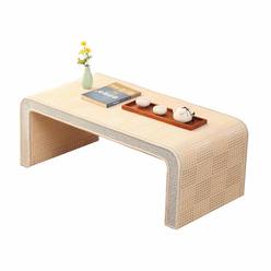 Tables coffee coffee Tatami coffee Bedroom Side go Low chinese Bay Window Small Desk Modern Living Room Bamboo (color : White Si