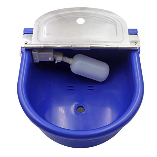 MINYULUA Automatic Waterer Bowl Large Horse Waterer with Float Valve and Drain Plug Automatic Water Feeder Dispenser Bowl for Sheep Dog H