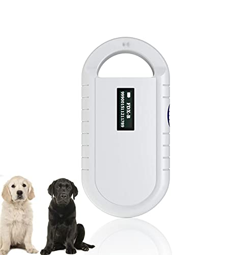 Lazmin112 Portable Pet Reader with Backlight Screen Pet Microchip Scanner  Pet RFID Reader Animal chip Reader for Dogs FDX-BID64 Animal RFI