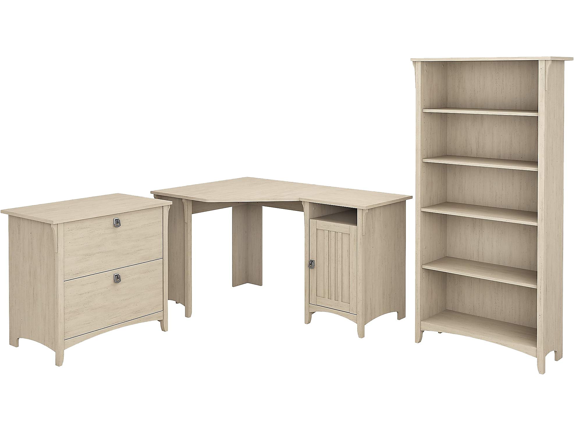 Bush Furniture Salinas 55W corner Desk with Lateral File and 5