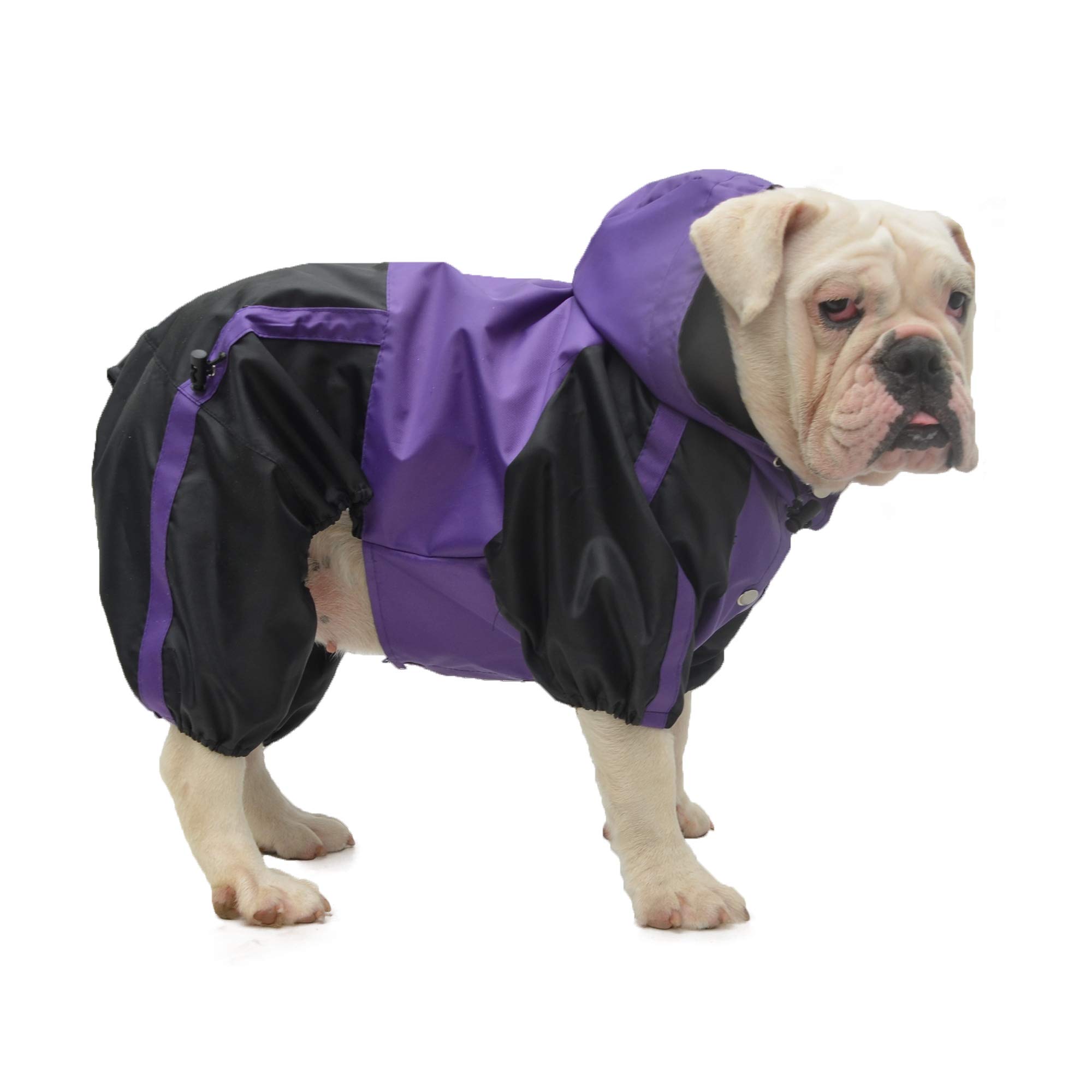 Lovelonglong American Bully Pitbull Dog Hooded Raincoat Bulldog Rain Jacket Poncho Waterproof clothes with Hood Breathable 4 Fee