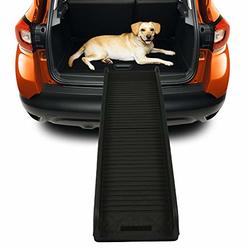 LONABR 60 Inches Dog Ramp Portable Folding Pet Ramp Non-Slip Heavy Duty car Ramp for cars Trucks SUV Doorstep or Bed Supports up