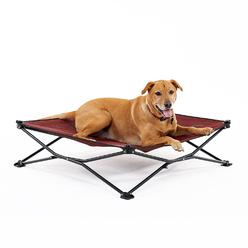 coolaroo On The go cooling Elevated Dog Bed, Portable for Travel & camping, collapsible for Storage, Large, Brick