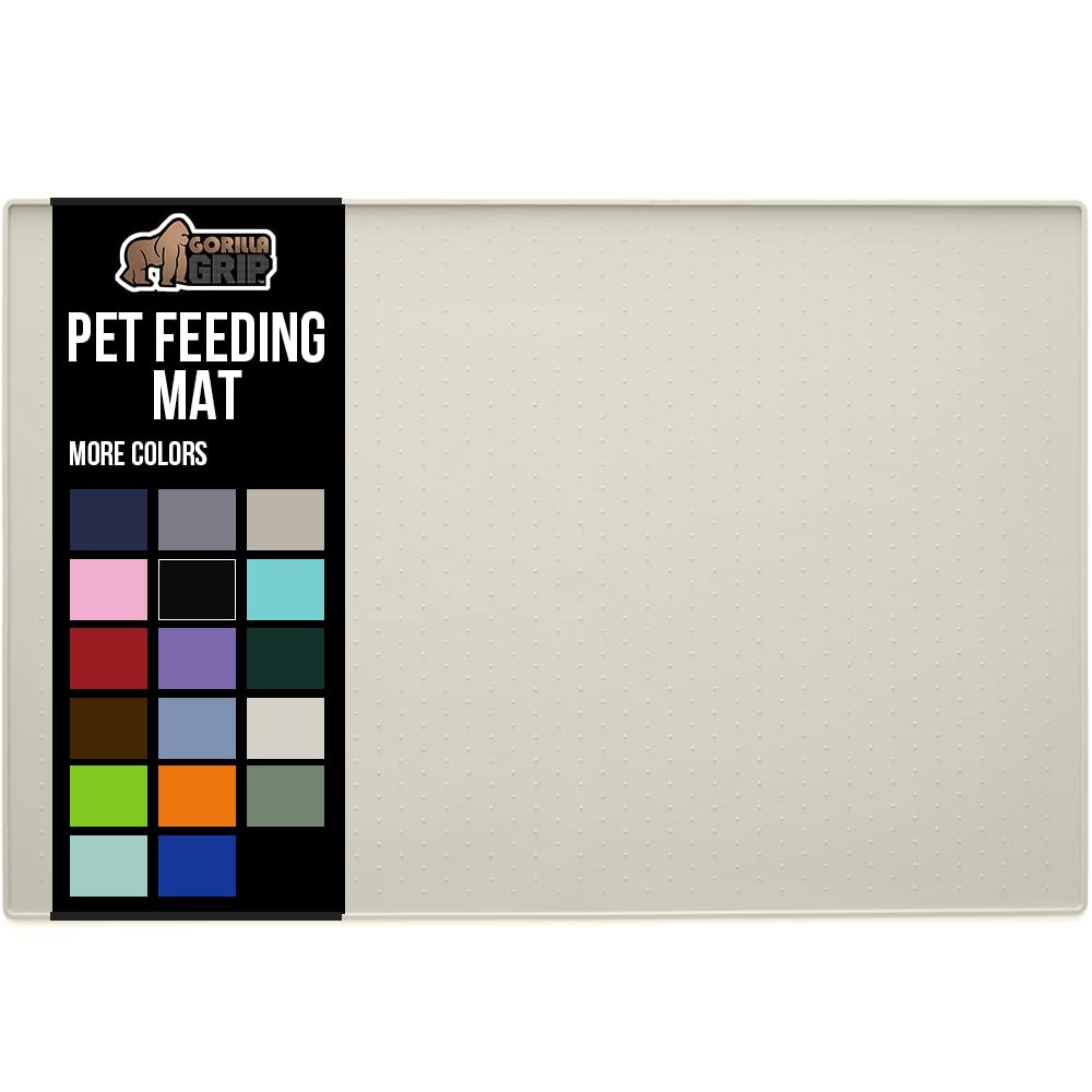 Gorilla Grip gorilla grip Silicone Pet Feeding Mat Waterproof 28x18 Easy  clean in Dishwasher Raised Edges to Prevent Spills Dogs and cats Pla