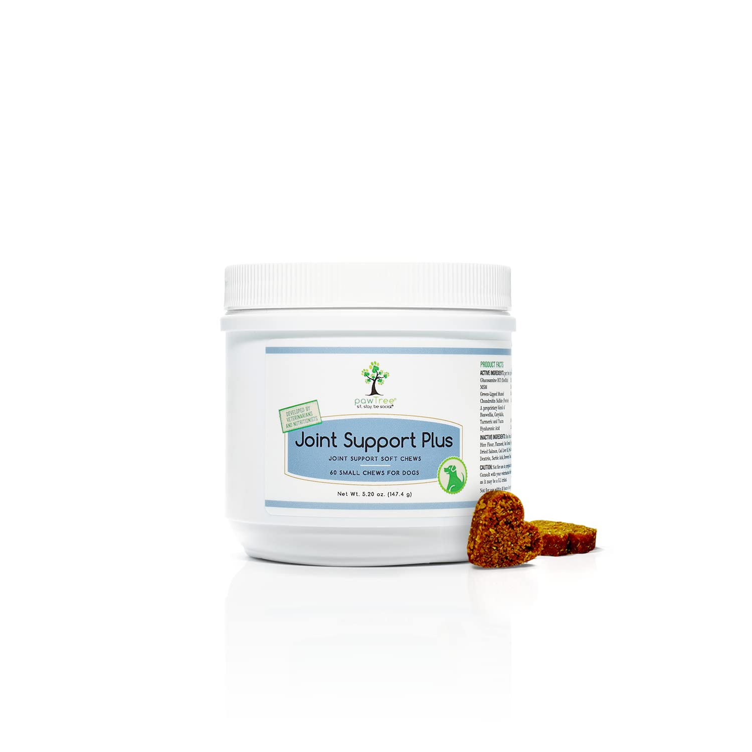 pawTree Joint Supplement for Dogs - Joint Support Plus with glucosamine chondroitin MSM and Herbs to Support Hip Mobility and Oc