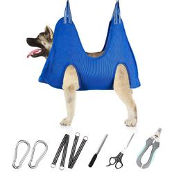 ATESON Pet grooming Hammock for MediumLarge Dogs with Nail clippersNail Trimmersgrooming Scissors Dog grooming Harness for Nail 