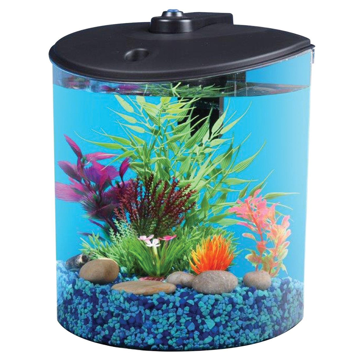 Koller Products AquaView 1.5-gallon Fish Tank with LED Lighting and Power Filter