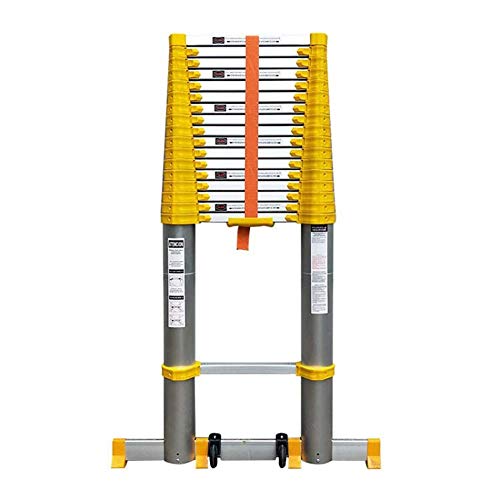 ccanju 5678M Tall Telescoping Ladder with Stabilizer Bar Aluminium
