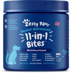 Zesty Paws Multifunctional Supplements for Dogs - glucosamine chondroitin for Joint Support with Probiotics for gut & Immune Health - Omega
