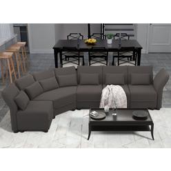 LLappuil Modular Sectional Sofa couch Velvet Oversized Recliner conner Sofa with Storage SeatsL Shaped Sofa couch Sleeper Bed co