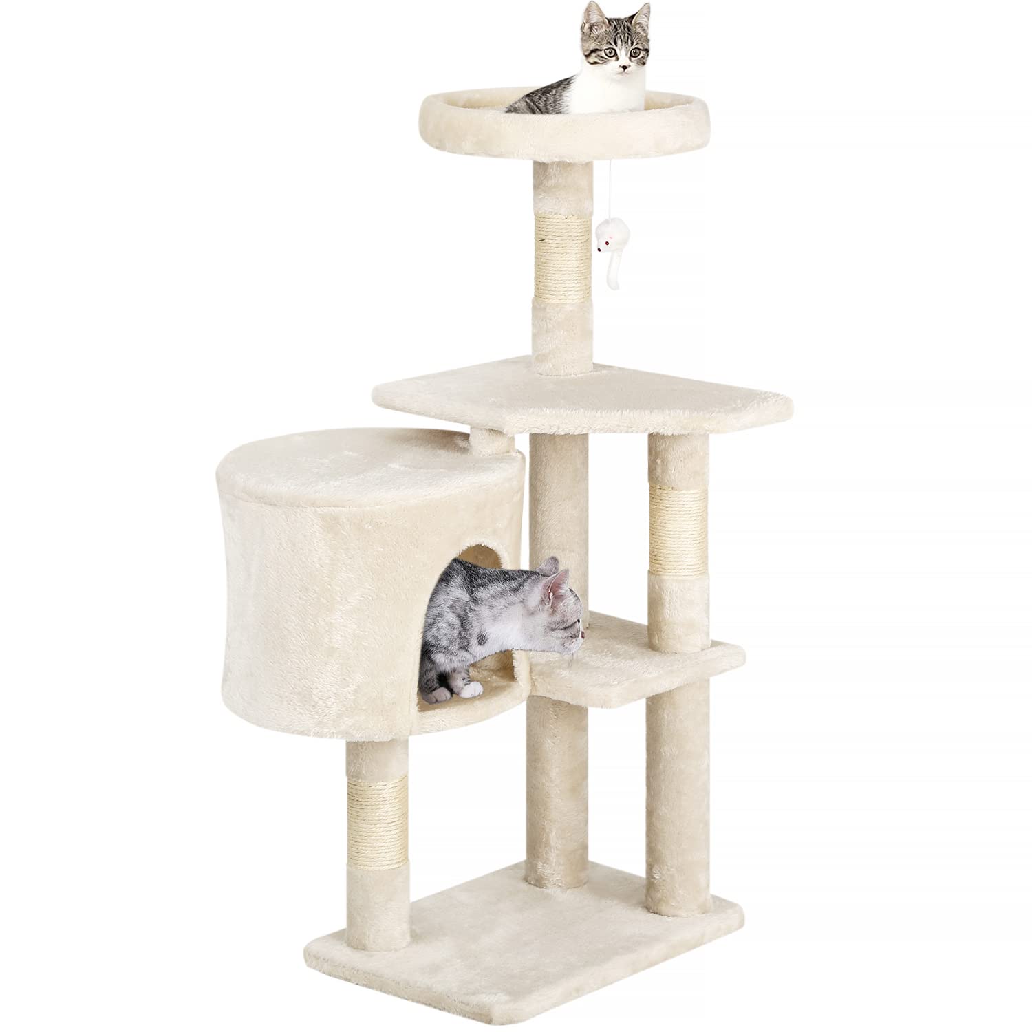 BestPet cat Tree 36 inch Tall Scratching Toy Activity centre cat Tower cat condo Multi-Level Furniture Scratching Posts for Indo