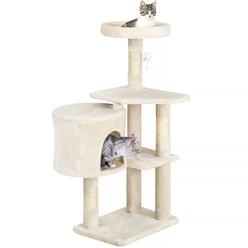 bestpet cat tree 36 inch tall scratching toy activity centre cat tower cat condo multi-level furniture scratching posts for i