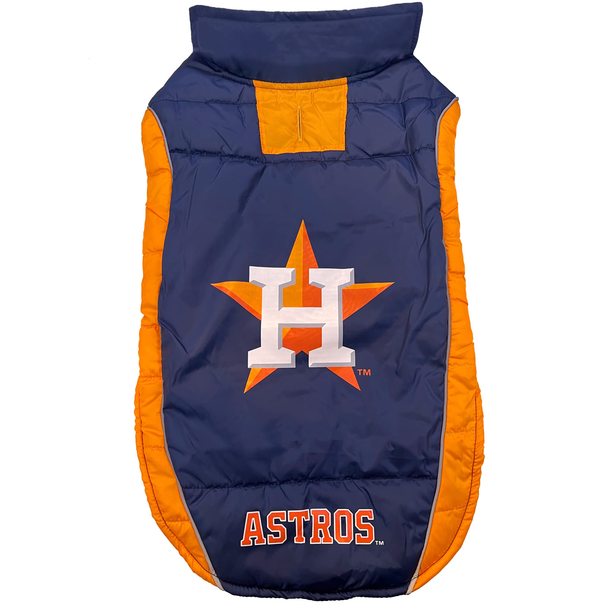 Pets First MLB Houston Astros Puffer Vest for Dogs & cats Size Medium. Warm cozy and Waterproof Dog coat for Small and Large Dogscats. Best