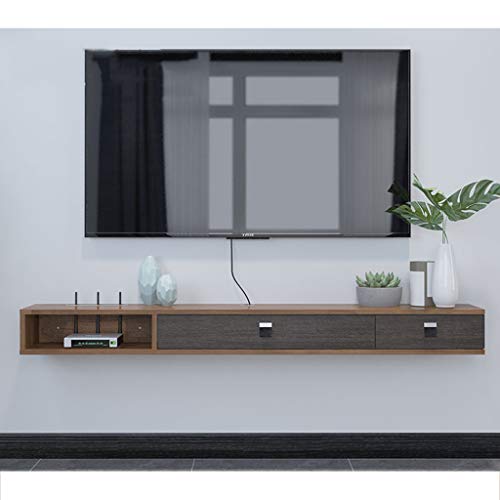 SjYsXm-Floating shel Floating Shelf Wall Mounted TV Stand Shelf Rack cabinet Media Entertainment console gaming Shelving Unit with 3 Drawers Home Fur