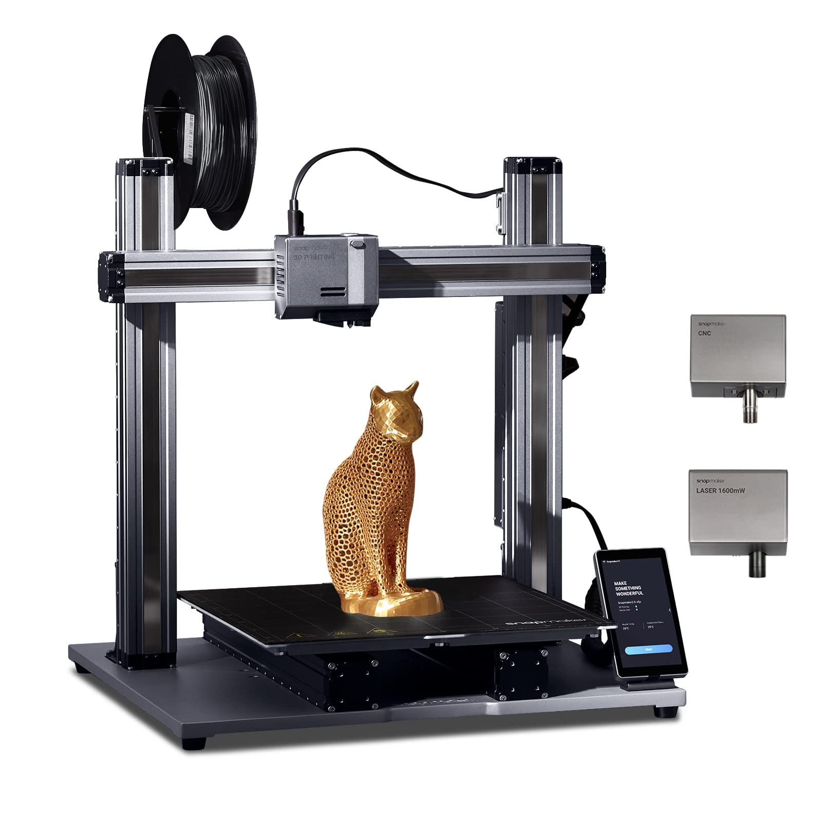 Snapmaker 3D Printers, Upgraded A350T 3-in-1 Metal 3D Printer with 3D Printing Laser Engraving cNc carving, Large Print Size 320