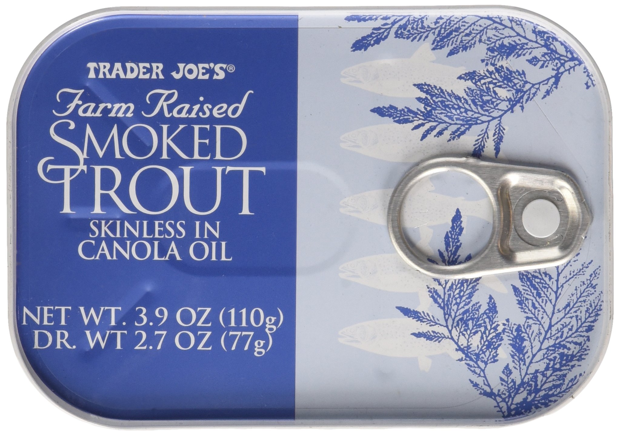 Trader Joe\'s Trader Joes Farm Raised Smoked Trout Skinless in canola Oil
