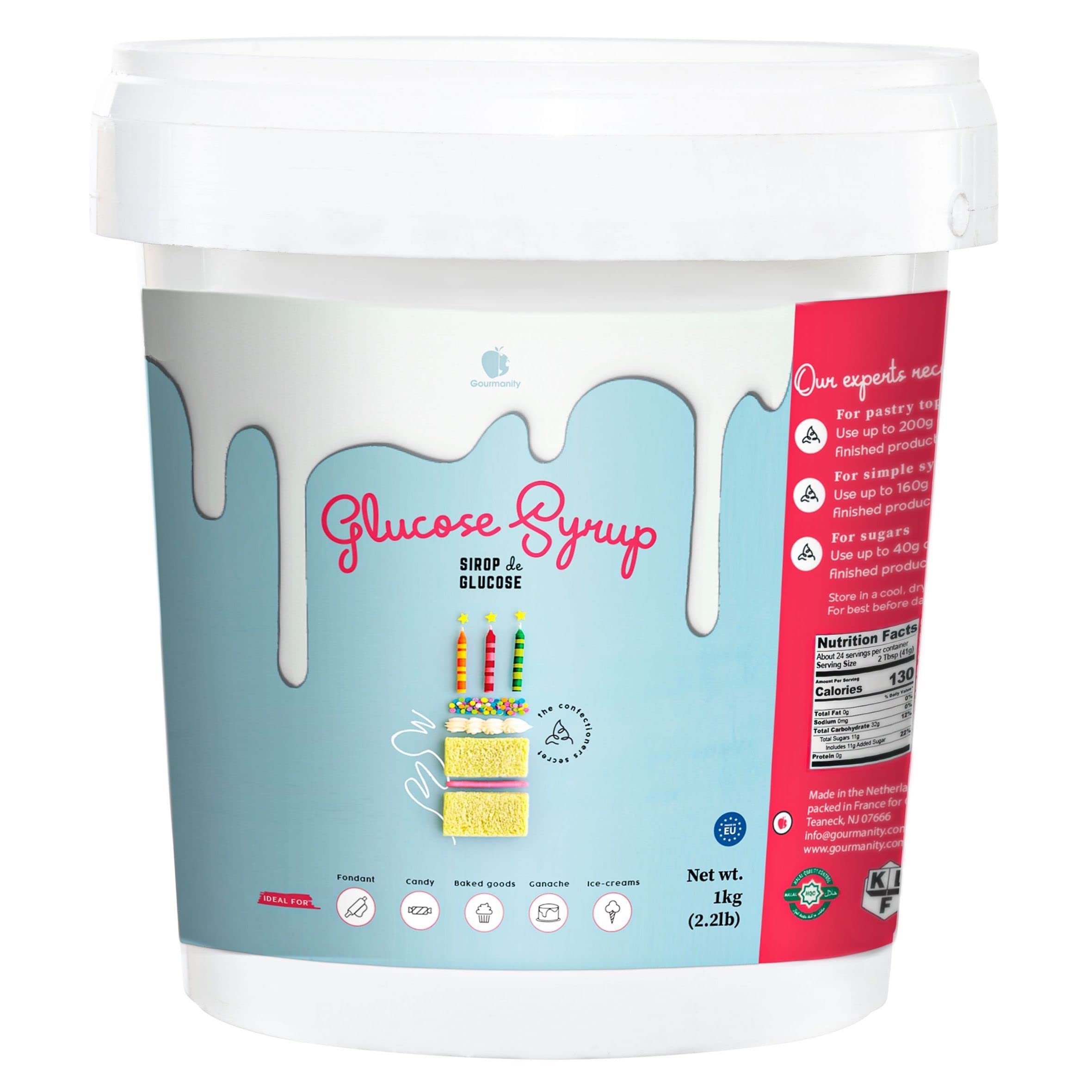 gourmanity 2.2 lb glucose Syrup confectioners glaze Liquid glucose for baking liquid glucose syrup glucose baking fondant glaze 