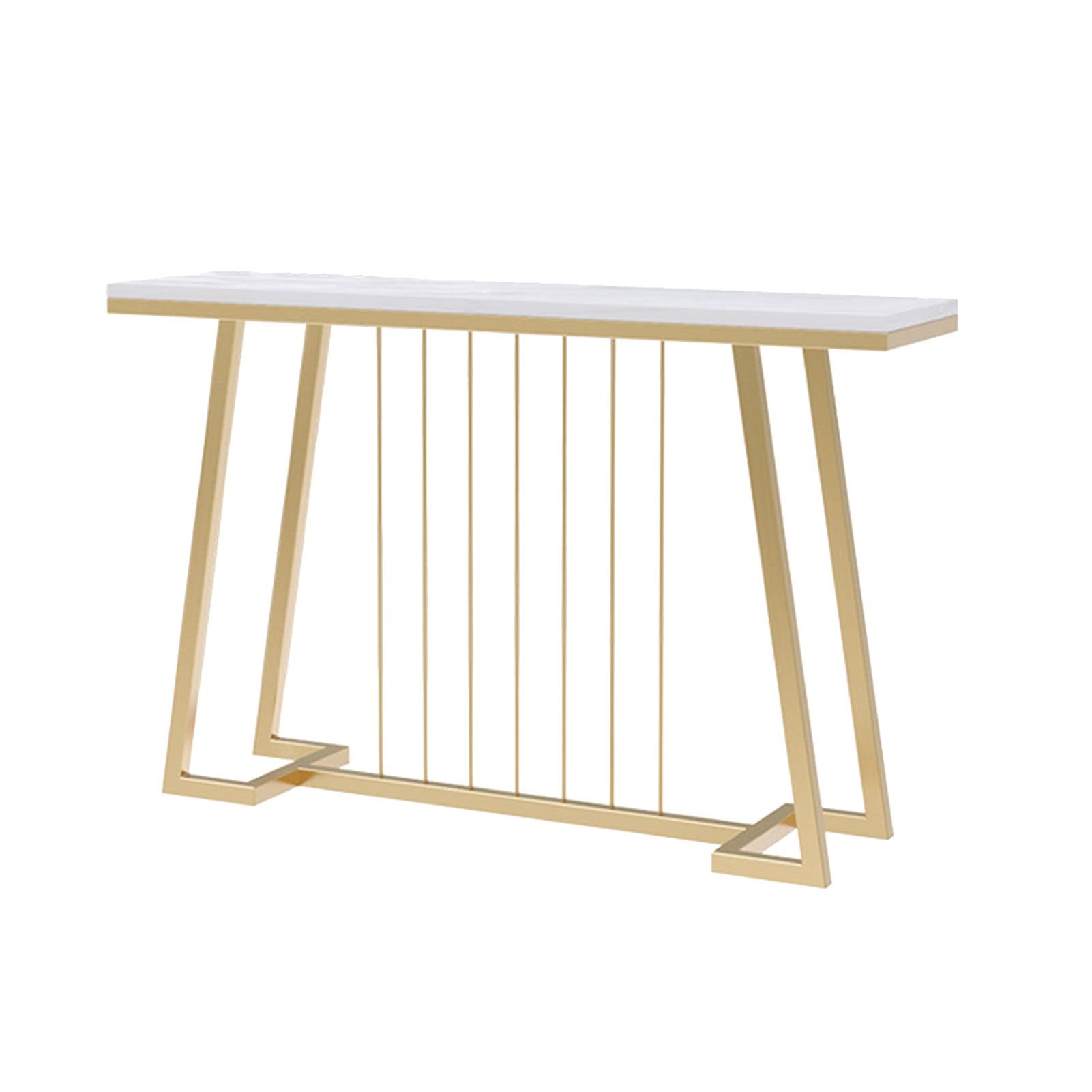 RIEJIN console Table Modern Marble console Table, 31.4 gold Sofa Table with Sturdy Metal Frame, for Living Room Entryway Bedroom