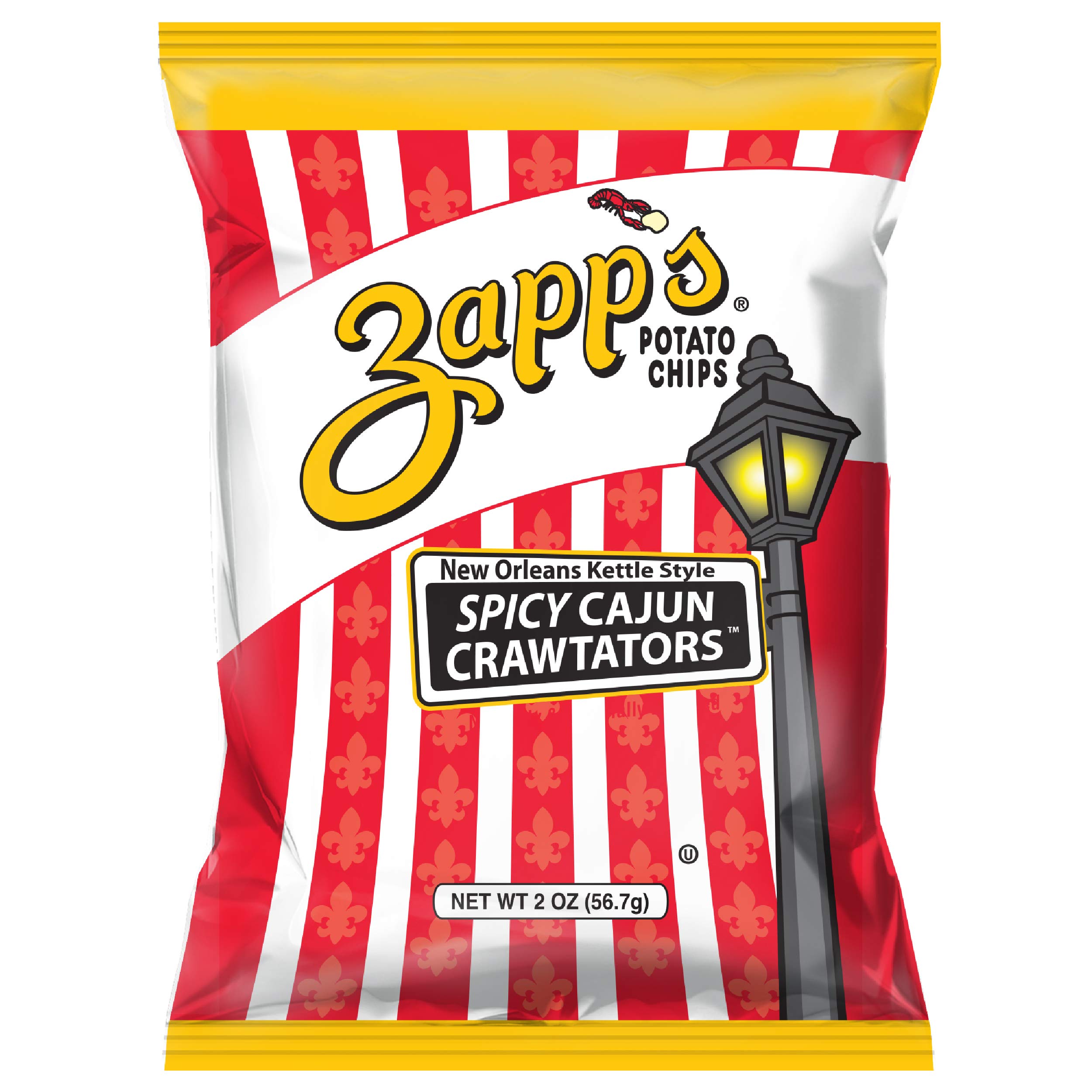 Zapp\'s Zapp?? New Orleans KettleStyle Potato chips cajun crawtator Flavor (2 oz Bags 25 count