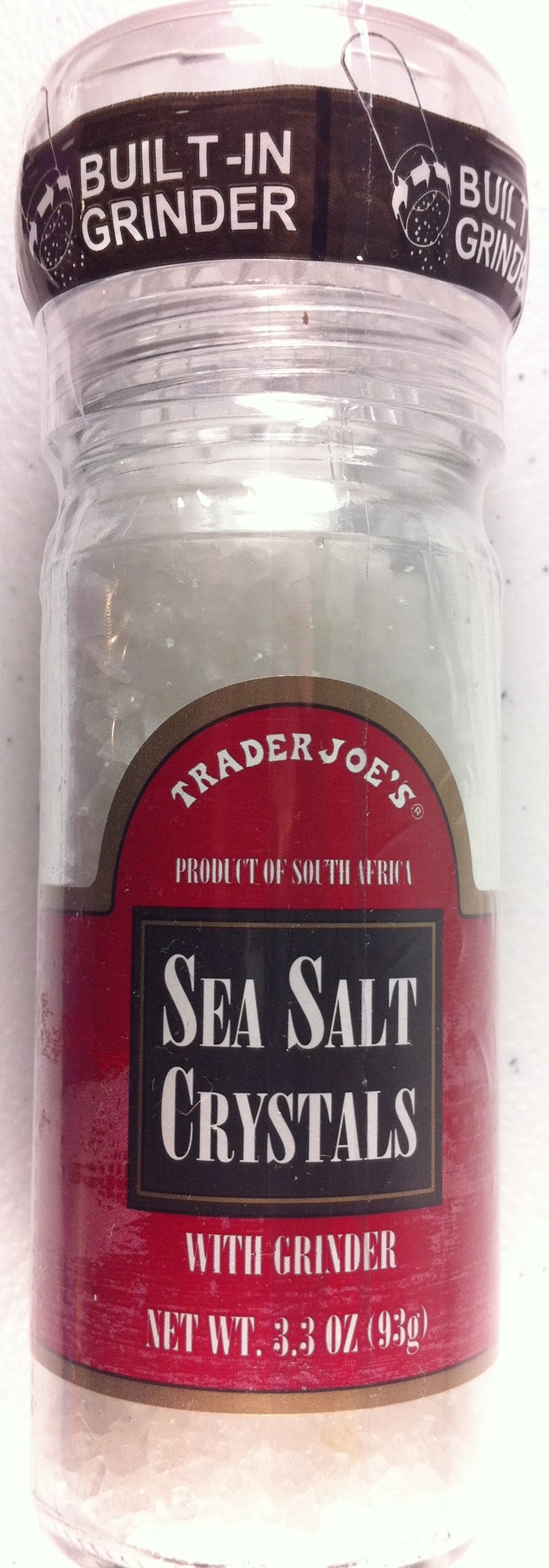 Trader Joe\'s Trader Joes Sea Salt crystals with grinder 3.3 Oz.