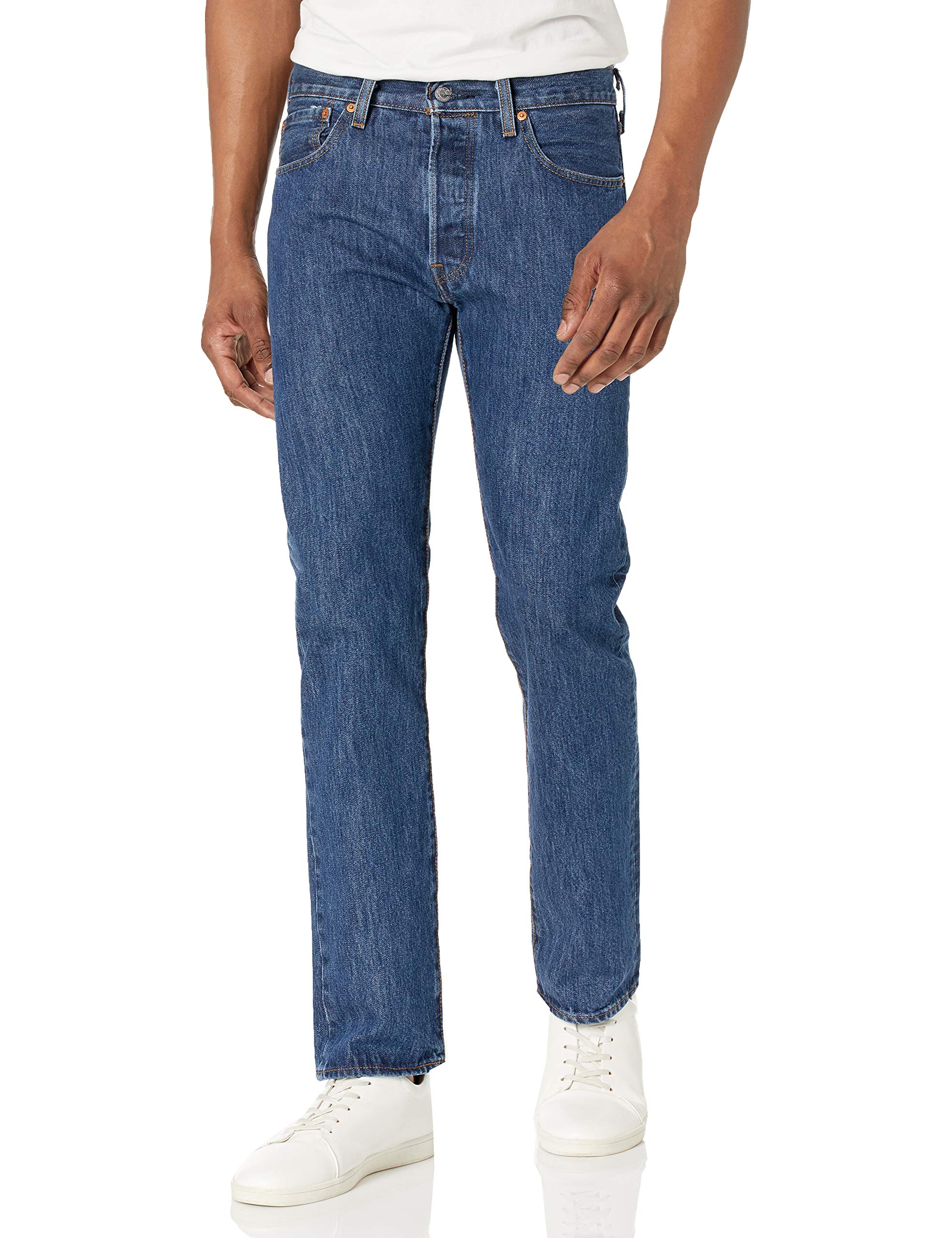 levi\'s Levis Mens 501 Original Fit Jeans, Rinse (Waterless), 28W x 32L