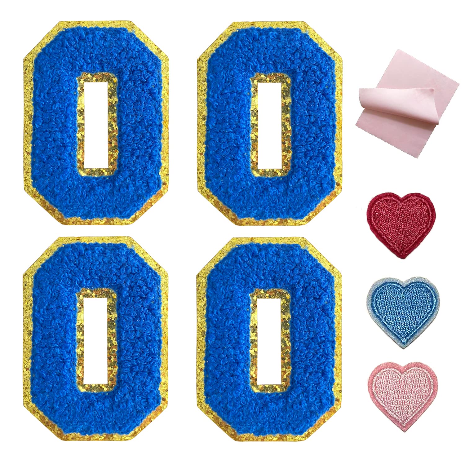 DTBAIYYN chenille Alphabet Letters Patches Iron on Letters for clothing  Royal Blue O chenille Letters for Jacket Varsity Letter Patches g
