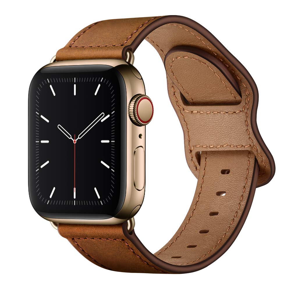 KYISgOS compatible with iWatch Band 49mm 45mm 44mm 42mm, genuine Leather Band Strap compatible with Apple Watch Ultra SE2 SE Ser