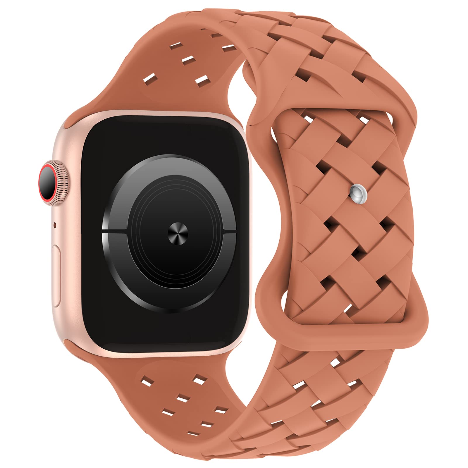 Distore Silicone Braided Weave Bands compatible with Apple Watch 38mm 40mm 41mm 42mm 44mm 45mm, Replacement Sport Breathable Str