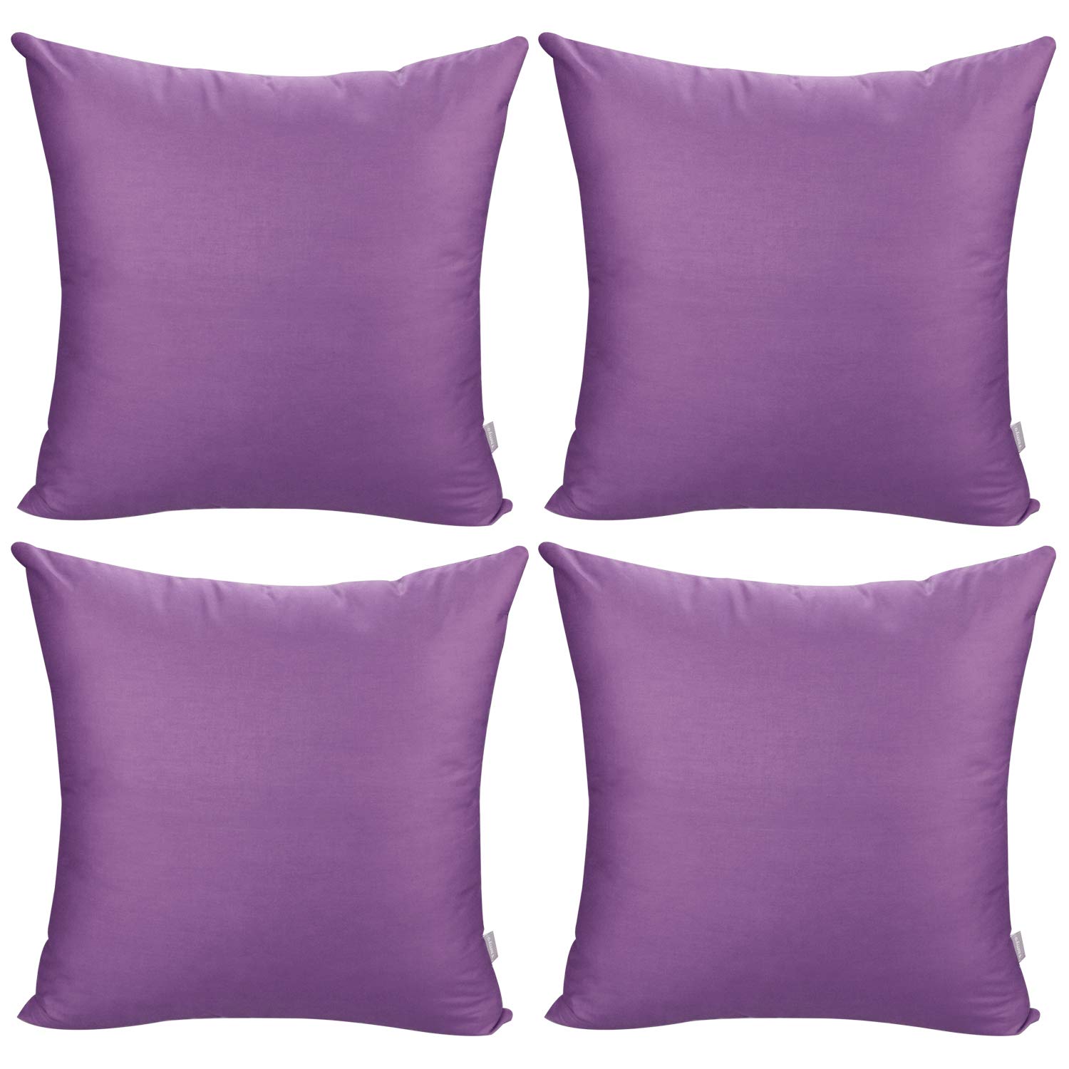 Thmyo 4-Pack 100% Cotton Comfortable Solid Decorative Throw Pillow Case, Square Cushion Cover Pillowcase Sublimation Blank Pillo