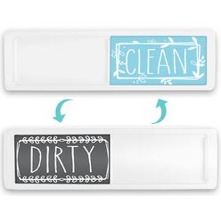 BabyPop! White Rustic Farmhouse Dishwasher Magnet clean Dirty Sign, Universal clean Dirty Magnet for Dishwasher or Refrigerator, Magnetic