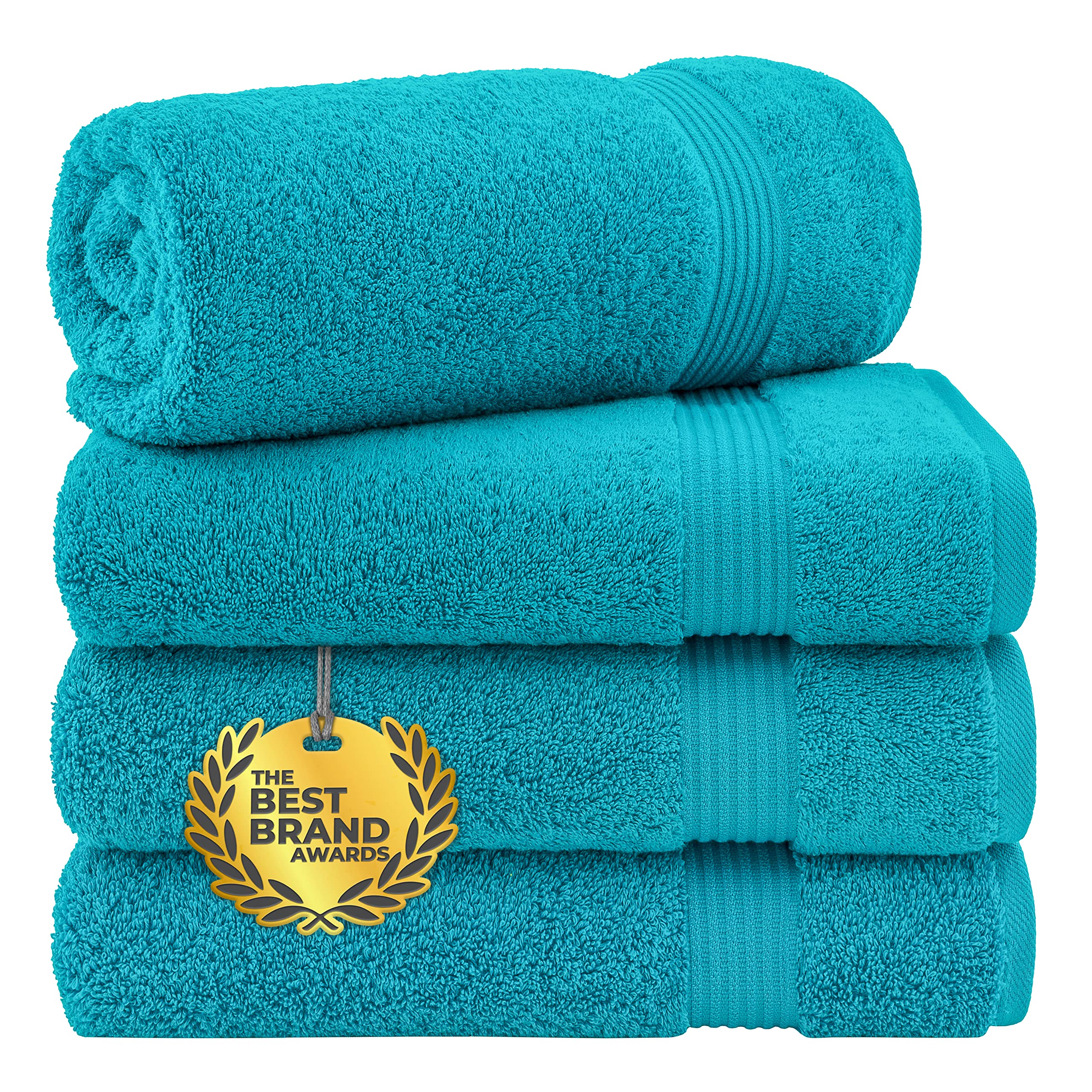 cotton Paradise Bath Towels, 100% Turkish cotton 27x54 inch 4 Piece Bath Towel Sets for Bathroom, Soft Absorbent Towels clearanc