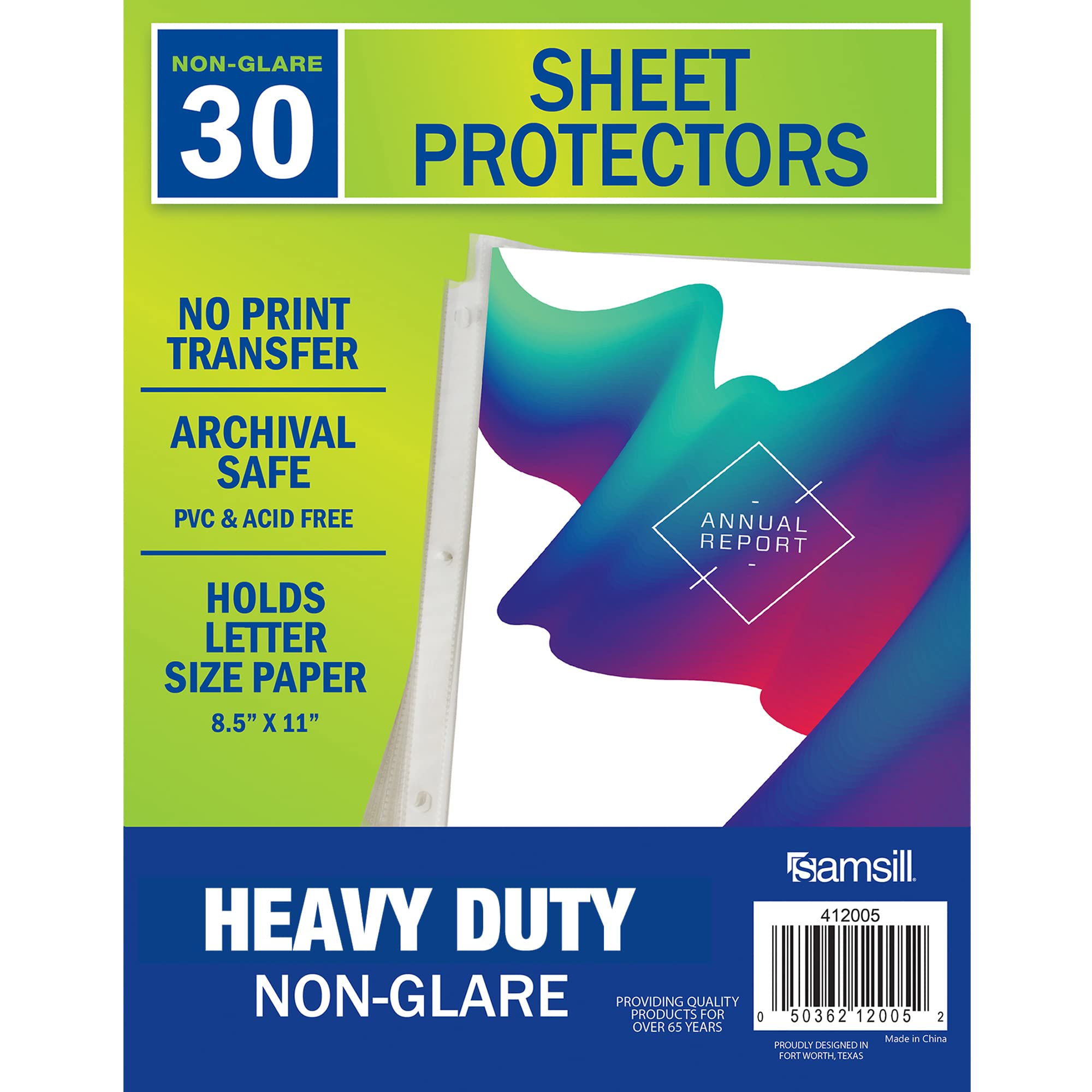 412variation Samsill Sheet Protectors, 8.5x11 Inch Page Protectors