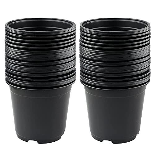 KINGLAKE KINgLAKE 100 Pcs 6 Plastic Plants Nursery Pots Seedlings