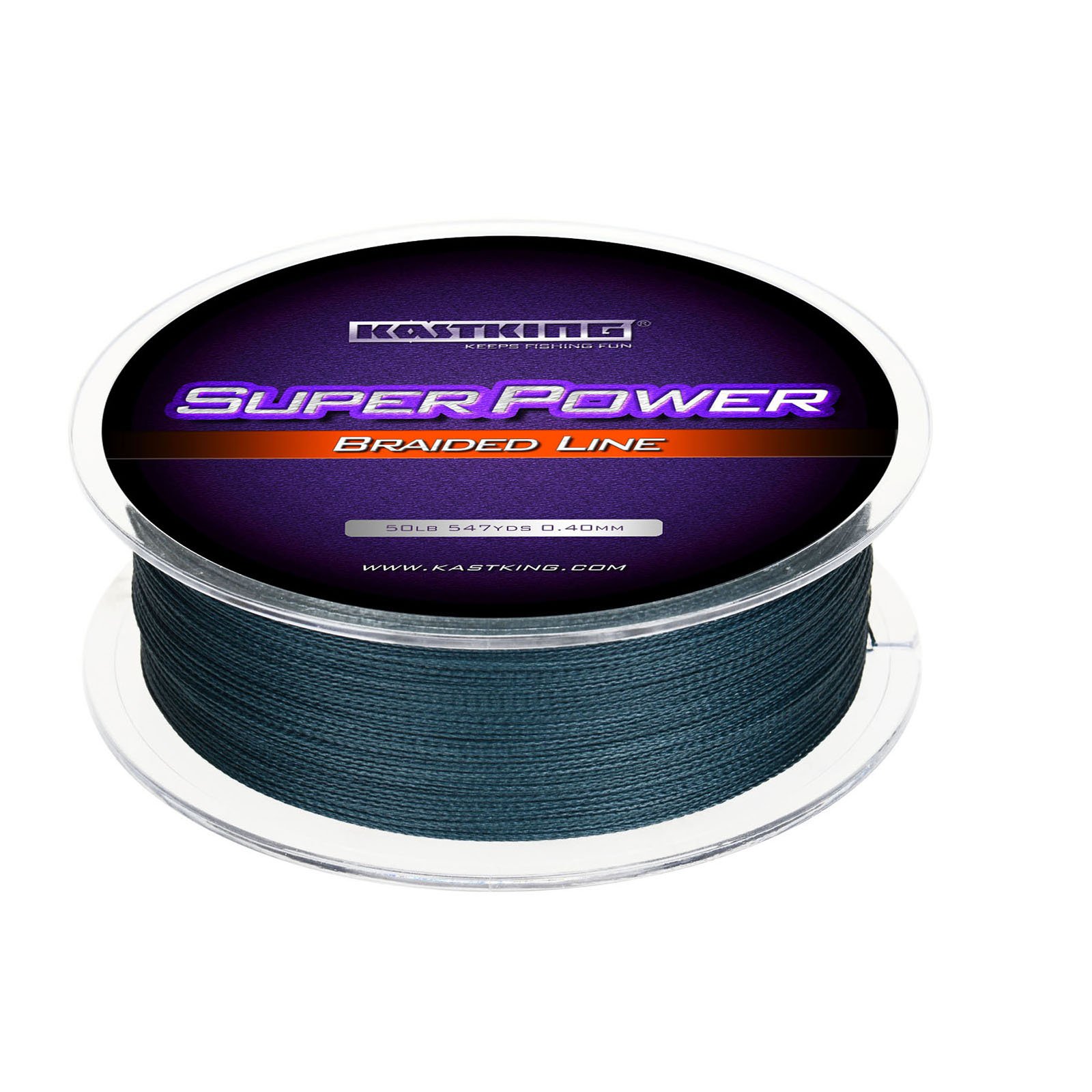 KastKing SuperPower Braided Fishing Line,Low-Vis gray,15 LB ,1097 Yds