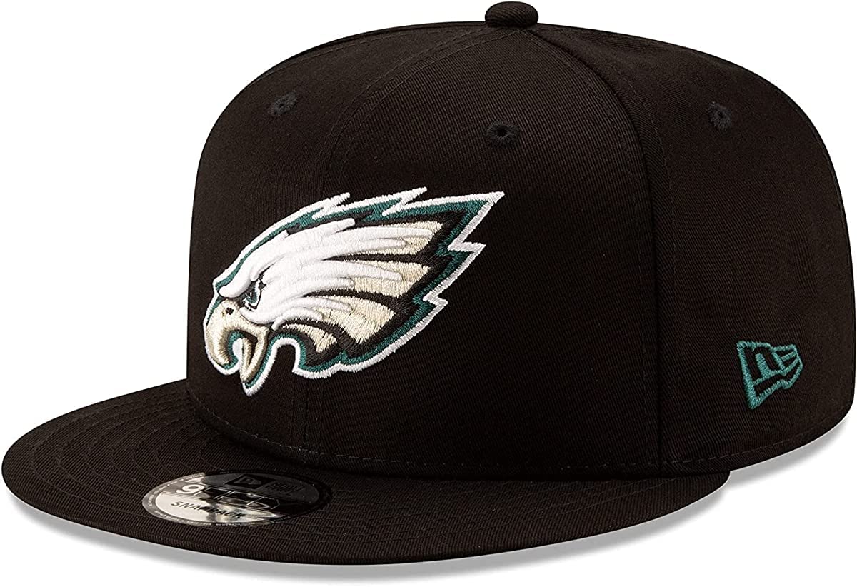 New Era NFL 9FIFTY Adjustable Snapback mens Hat cap One Size Fits All (Philadelphia Eagles Black)