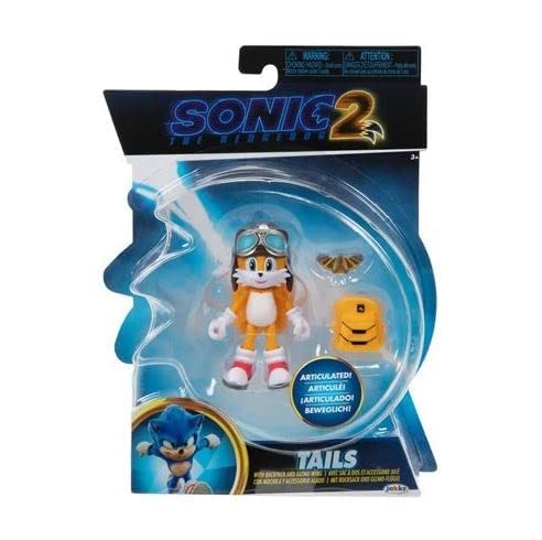 Sonic the Hedgehog 2 The Movie 4 Articulated Action Figure collection (Tails (Flying))