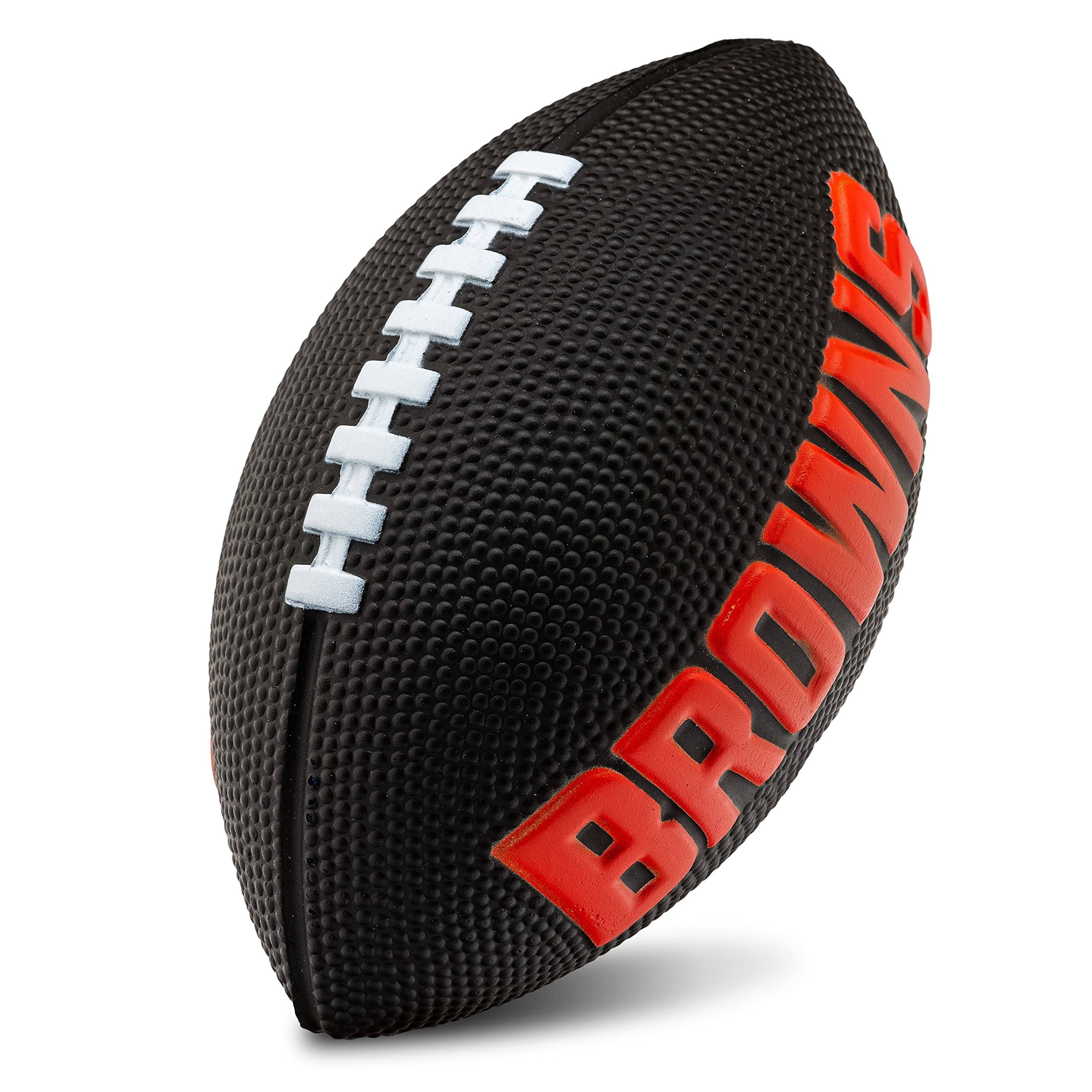 Franklin Sports Nfl Cleveland Browns Football - Kids Foam Football - Soft Football - Mini Size - Perfect For Gameday - 85 3D Log