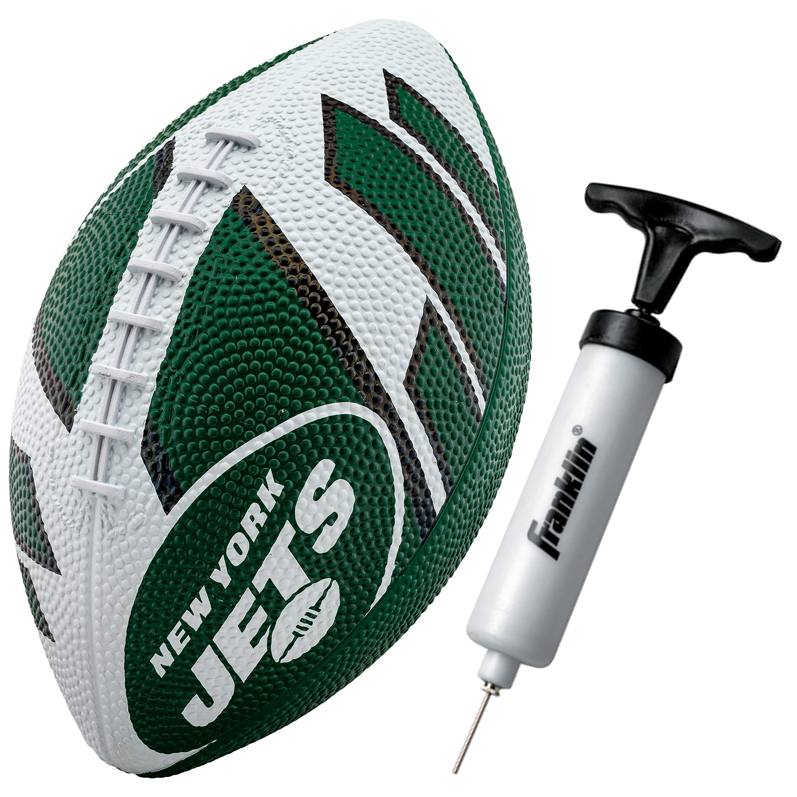Franklin Sports Nfl New York Jets Football - Youth Football - Mini 85 Rubber Football - Perfect For Kids - Team Logos And Colors