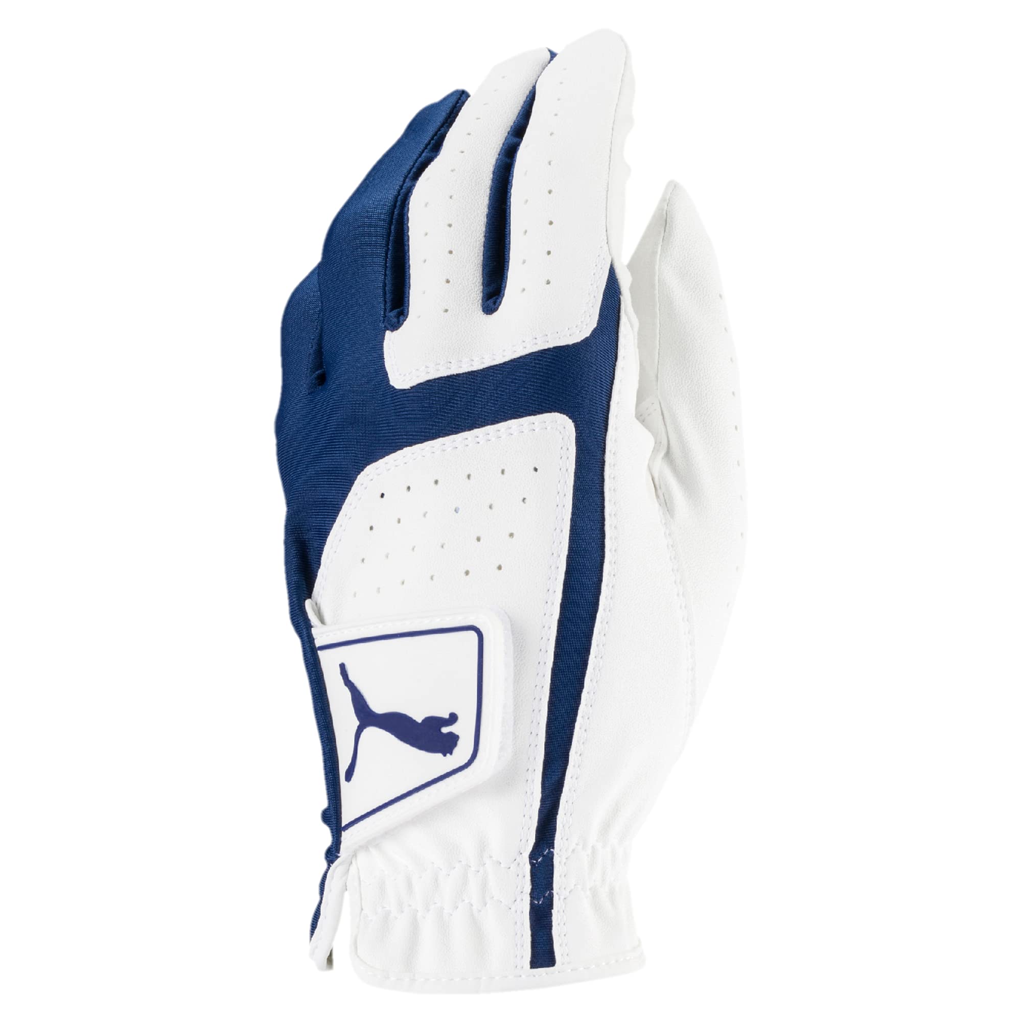 Puma Golf Mens Flexlite Golf Glove (Bright White-Monaco Blue, X-Large, Left Hand)
