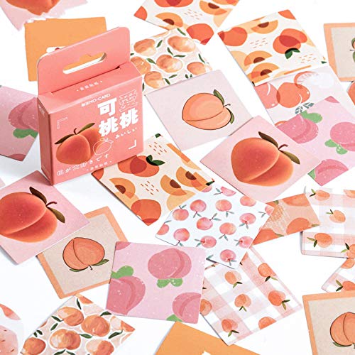 Doraking 45Pcs Cute Boxed Diy Decoration Mini Size Fruits Peach Paper Stickers For Laptop Planners Scrapbook Diary Notebooks Alb