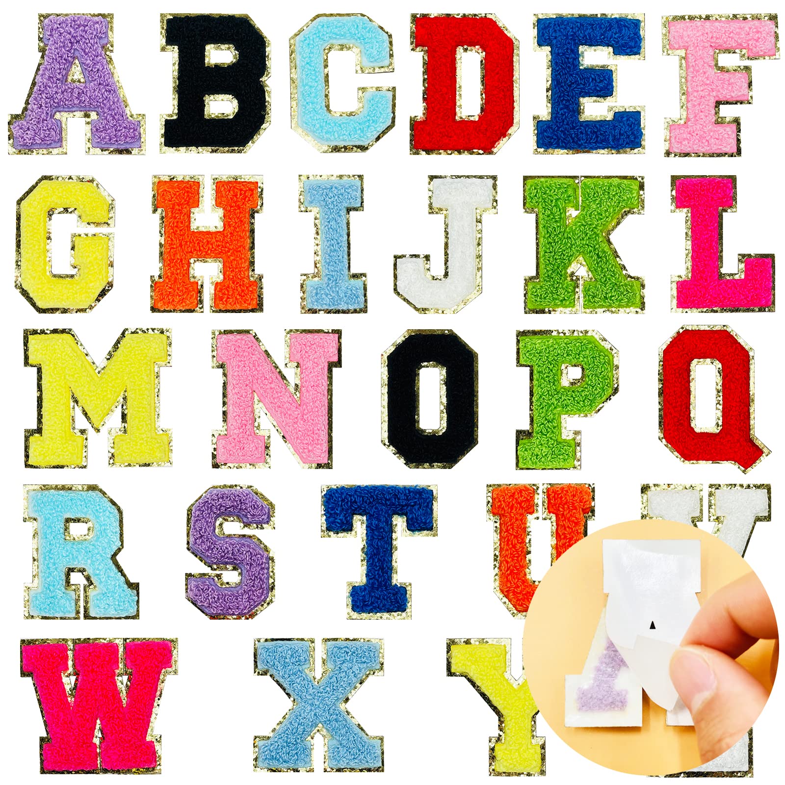 Chenille Iron On Letters Pink - 2.2 Inch Varsity Style Patches