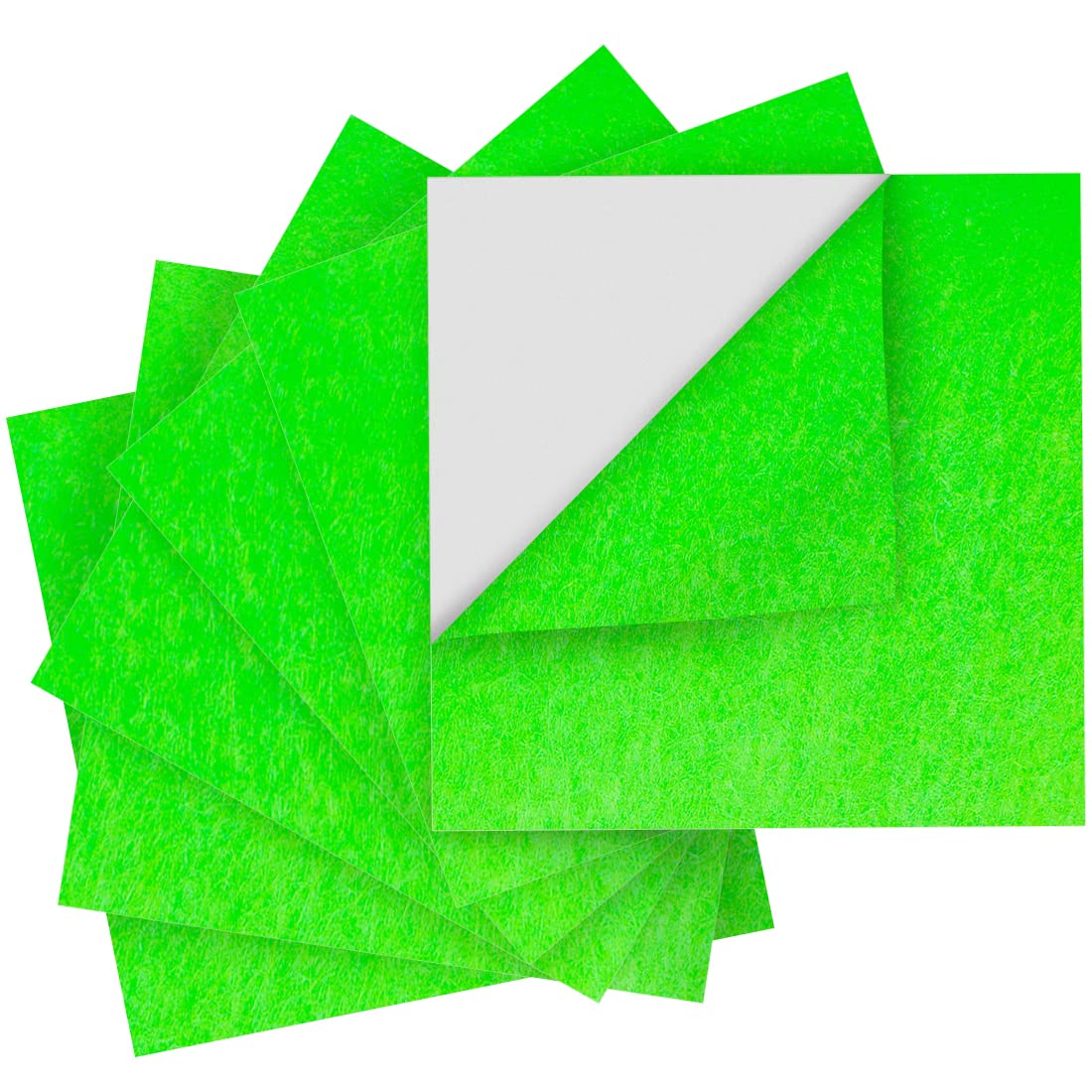 Iooleem Light Green Felt Sheets, Self-Adhesive Felt Sheets, 90Pcs 4X4 (10Cmx10Cm),Pre-Cut Felt Sheets For Crafts, Craft Felt Fab