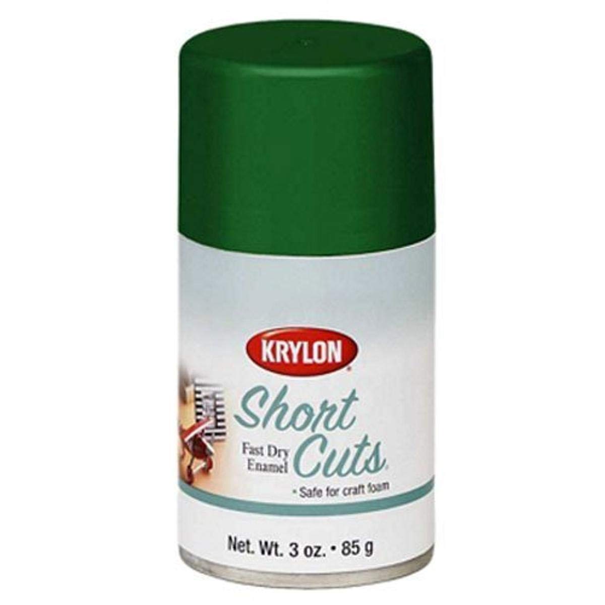 Krylon Kscs046 Short Cuts Aerosol Spray Paint, Gloss Leaf Green, 3 Ounce