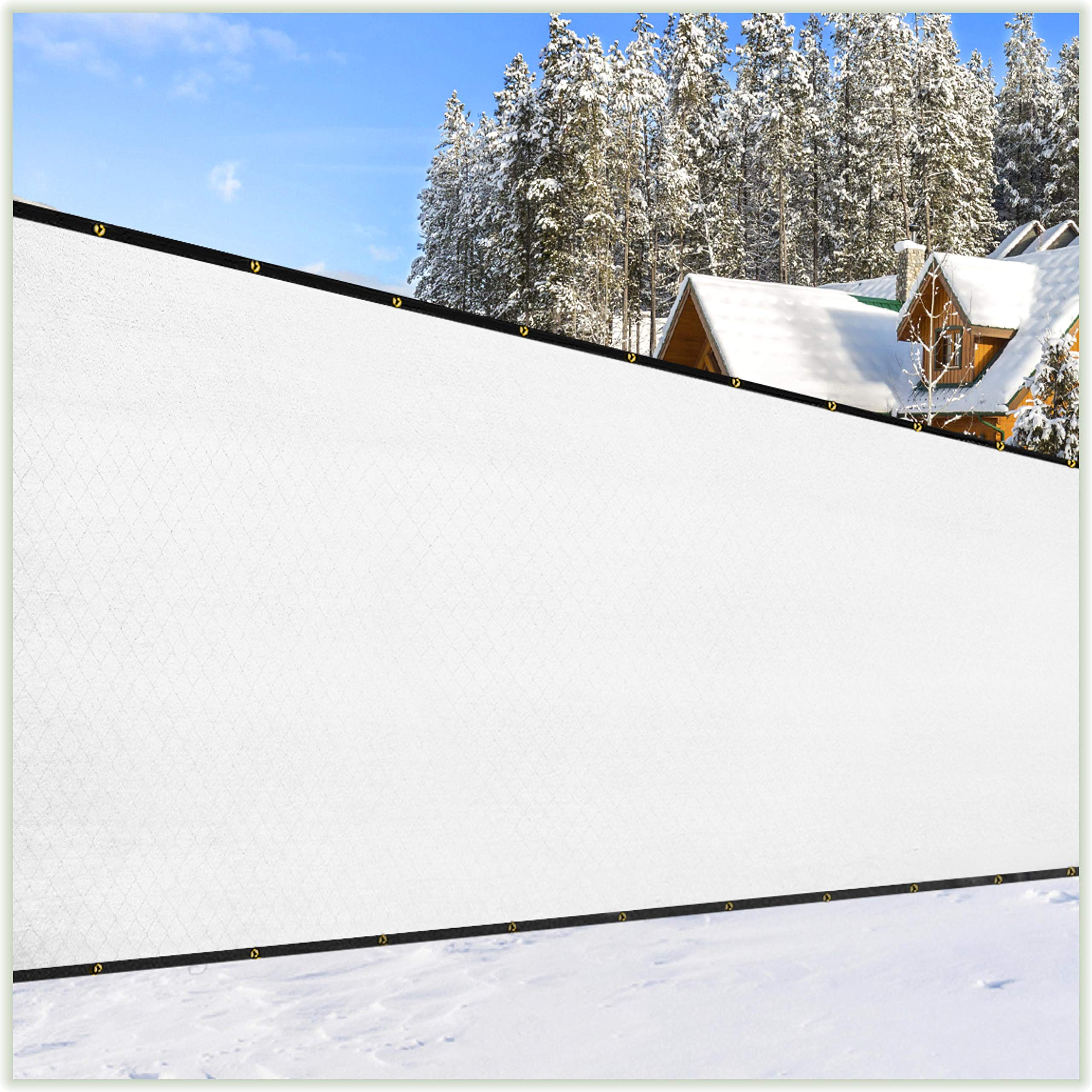 colourTree customized Size Fence Screen Privacy Screen White 8 x 194 - commercial grade 170 gSM - Heavy Duty - 3 Years Warranty 