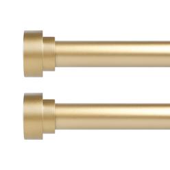 hei! dear gold curtain Rods for Windows 28 to 48 Inch(23-4Ft)2 Pack,1 Inch Diameter Heavy Duty curtain Rods,ceiling Wall Mount Window Rods