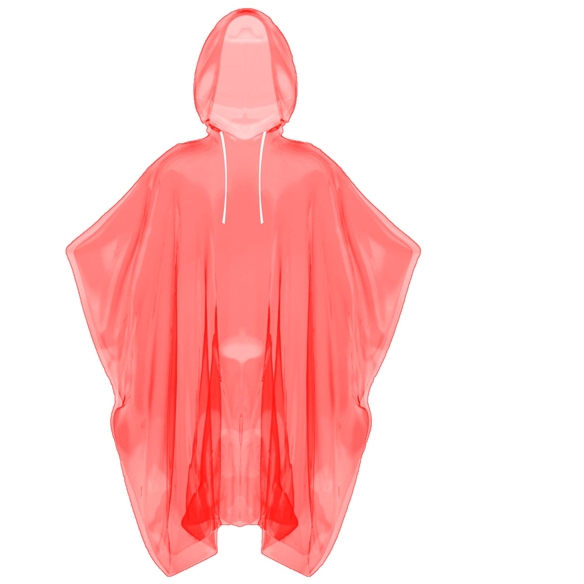 RAINOUX Disposable Red Rain Ponchos for Adults - 5 Pack Red Ponchos Adult - Emergency Ponchos Family Pack - Disney Ponchos