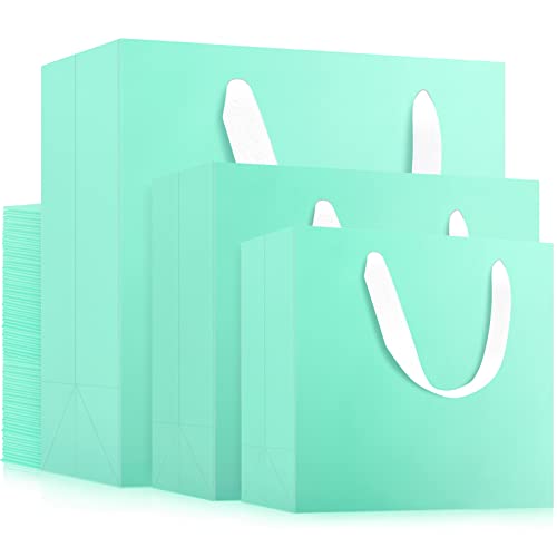 EUSOAR Kraft Bags with Handles, 30pcs Recyclable Craft Bags with 3 Sizes, Gift Bags, Business Packaging Bags, Handmade DIY Bags, Recyclable Kraft