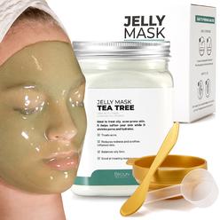 BRUN Braun Peel-Off Tea Tree Jelly Mask For Face Care - A 23 Fl Oz Rubber Mask Jar For 30 To 35 Treatments - A Skin Care Moisturizing