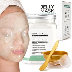 BRUN Braun Peel-Off Peppermint Jelly Mask For Face Care - A 23 Fl Oz Rubber Mask Jar For 30 To 35 Treatments - A Skin Care Moisturizi